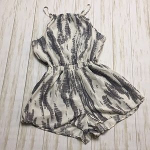 Grey and Creme Romper